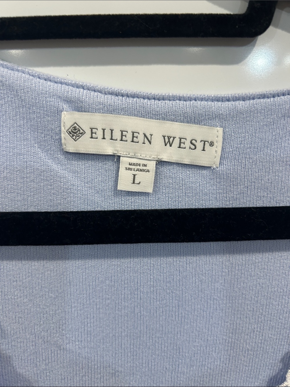 Eileen West Pale Blue Lace-Trim Long Nightgown - Picture 2 of 3